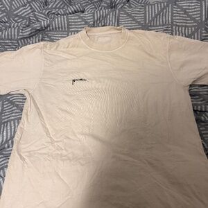 Stussy Inside out t shirt mens Medium pigment dyed Lazy streetwear Cream white